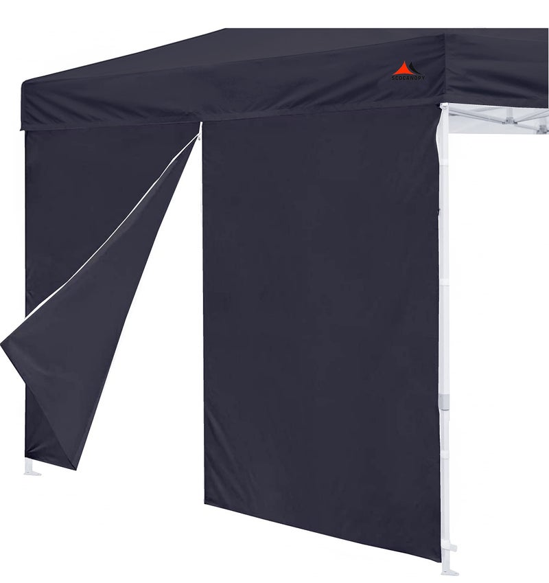 SCOCANOPY Door for 10x10 Canopy Frame One Central Zipper Design for Easy Entry and Exit,1 Pack Canopy Door Only (Black) - Image 1